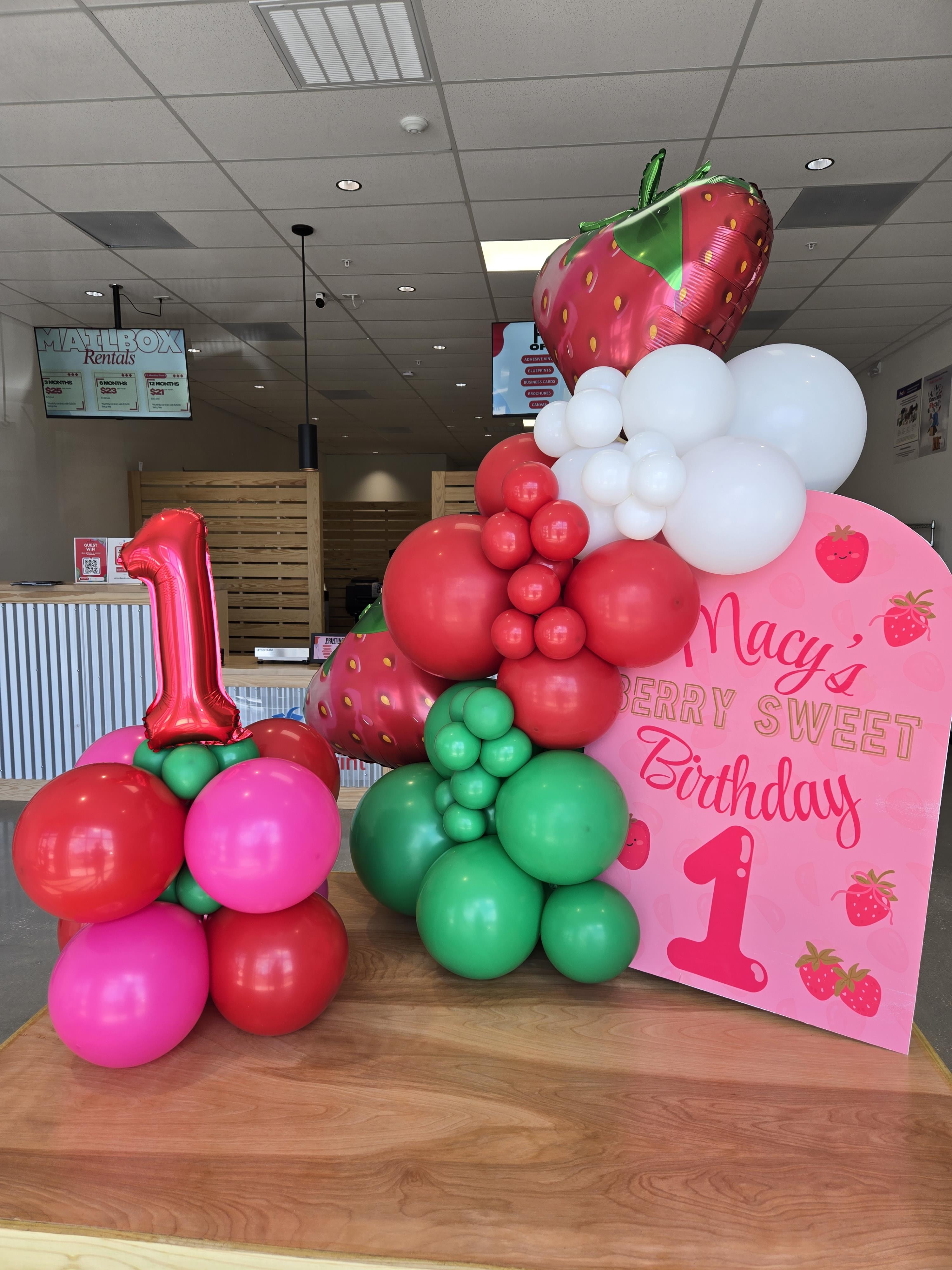 Tabletop backdrop with number stack