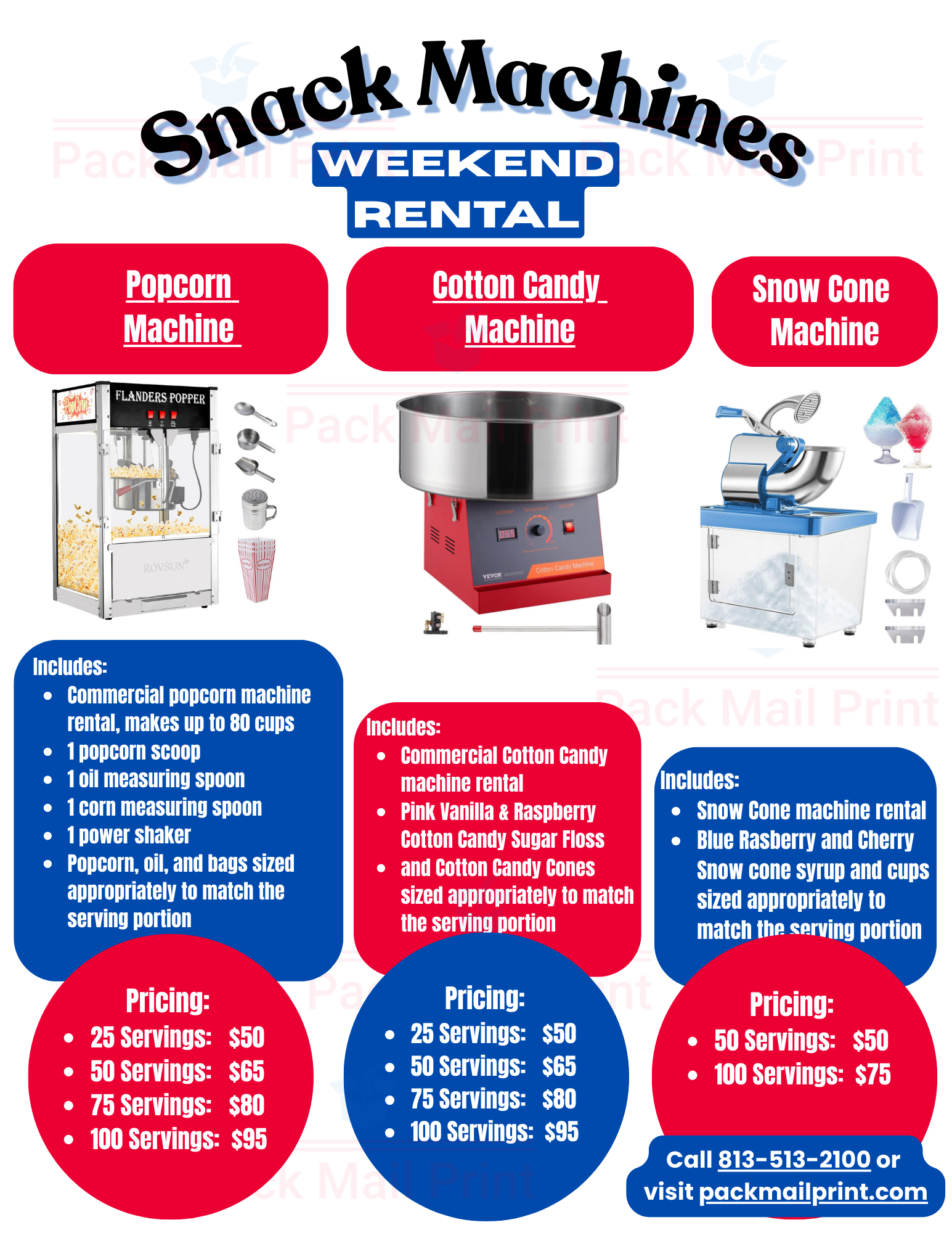 Snack Machine Rental Flyer